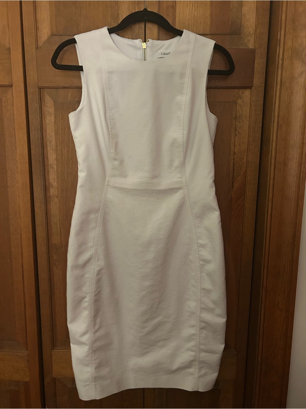 Calvin Klein Women’s Sz 4 Classic Minimalist Chic Workwear Preppy White Dress